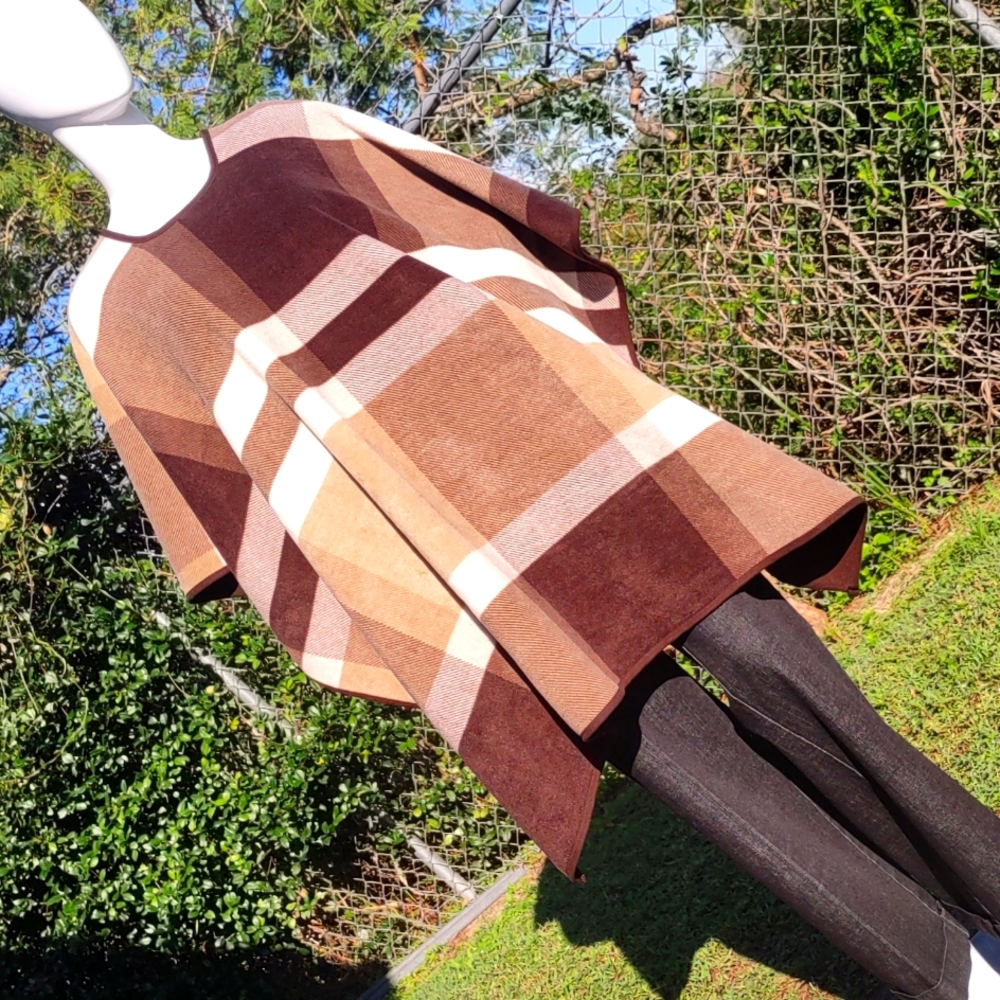 Woolrich Reversible Luxurious Multi-Color Poncho … - image 6